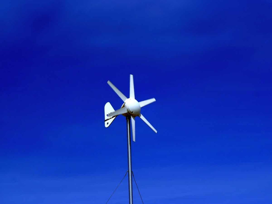 Wind turbine power for Groovy Garden Rooms